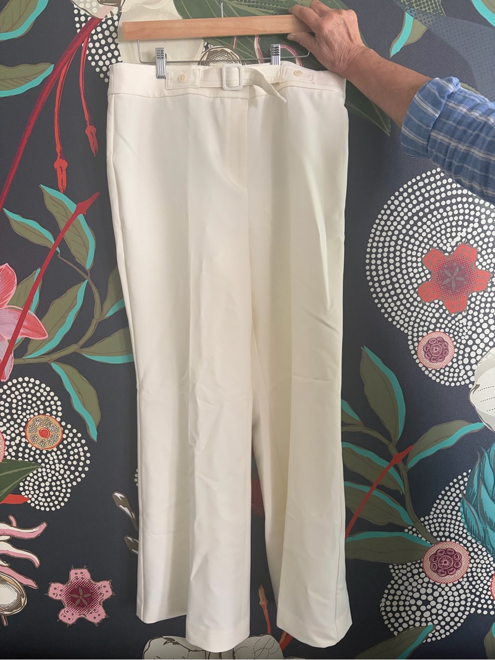 NWT Talbots Cream Wide-Leg Pants